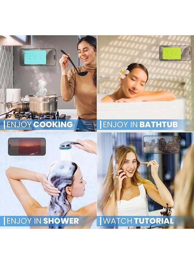 fantasize حامل هاتف بكوب شفط 4 حزم، غلاف هاتف سيليكون مزدوج الجوانب، حامل موبايل بدون استخدام اليدين، متوافق مع حالات آيفون وأندرويد، مناسب لصور السيلفي والفيديوهات - Image 5